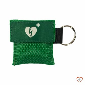 Kiss of Life Groen - beademingsmasker in sleutelhanger