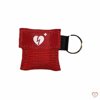 Kiss of Life Rood - beademingsmasker in sleutelhanger