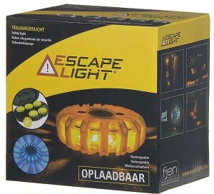 Escape Light oplaadbaar oranje Led, oranje buitenkant