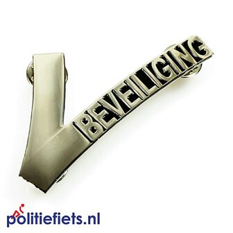 V Embleem Beveiliging metaal, 3 knijper bevestigingen.