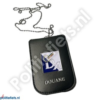 Legitimatiehouder met halsketting Douane Belgi&euml; &quot;oud&quot; logo