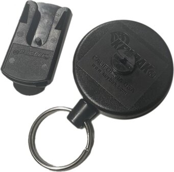 Key-bak katrol Zwart Original series 48" - kevlar kabel - 360&ordm; Roteerbaar