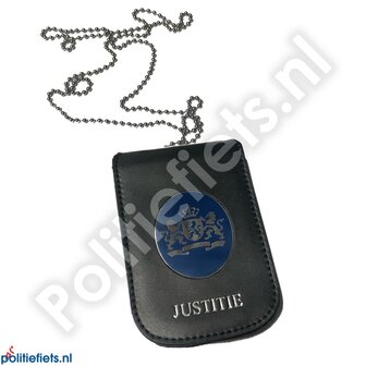 Legitimatiehouder met halsketting Rijks JUSTITIE
