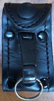 Riemclip sleutelhanger in Leer 