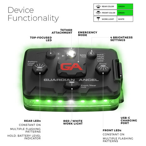 Guardian Angel Elite Groen groen Flitser