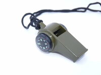 Fluit met kompas en thermometer Fluit met kompas en thermometer