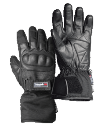 Lederen winterhandschoen met knokkelbescherming Lederen winterhandschoen met knokkelbescherming