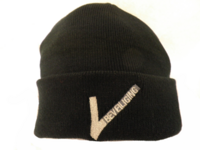 Commando muts zwart met V Beveiliging logo Commando muts zwart met V Beveiliging logo